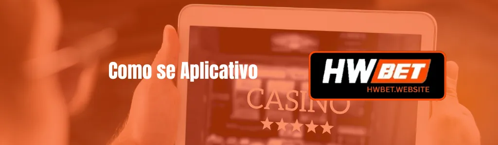 Tela inicial do aplicativo HWBET em um smartphone